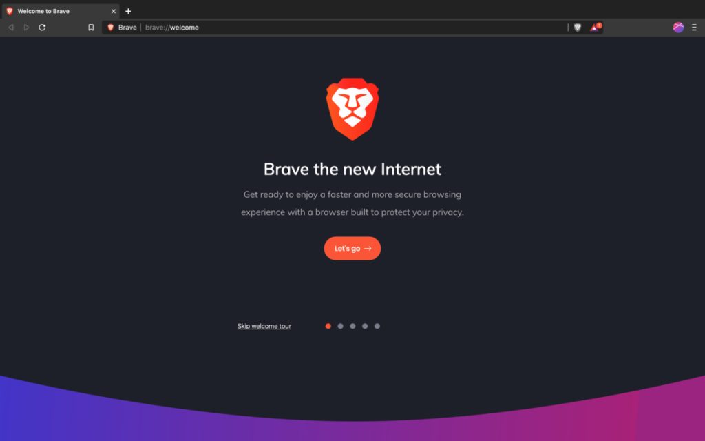 brave homepage